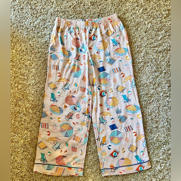 NWT Kate Spade New York Beach Print Pajama Set - Picture 5 of 8